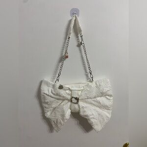 Shein Hello Kitty White Bow Handbag with Chain Strap